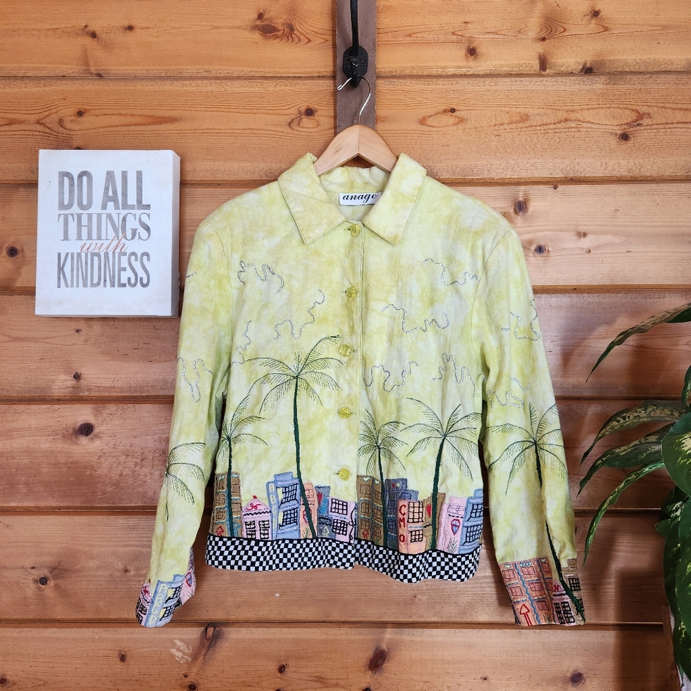 Anage Yellow Artistic Jacket